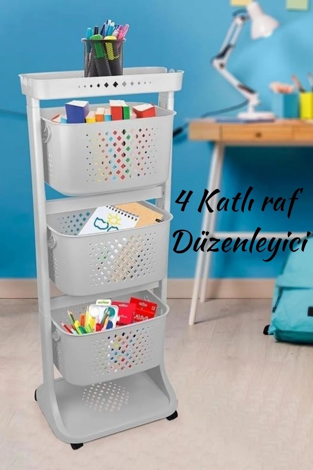 LEON LİFE Kat Kat Sepet Organizeri SİYAH - Renkli