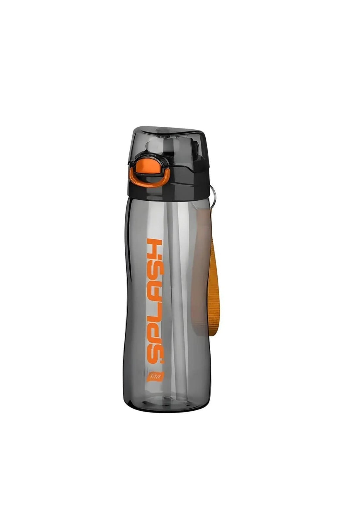 Pipetli Sporcu Okul Su Matarası - 750 ml - Suluk PP - Siyah