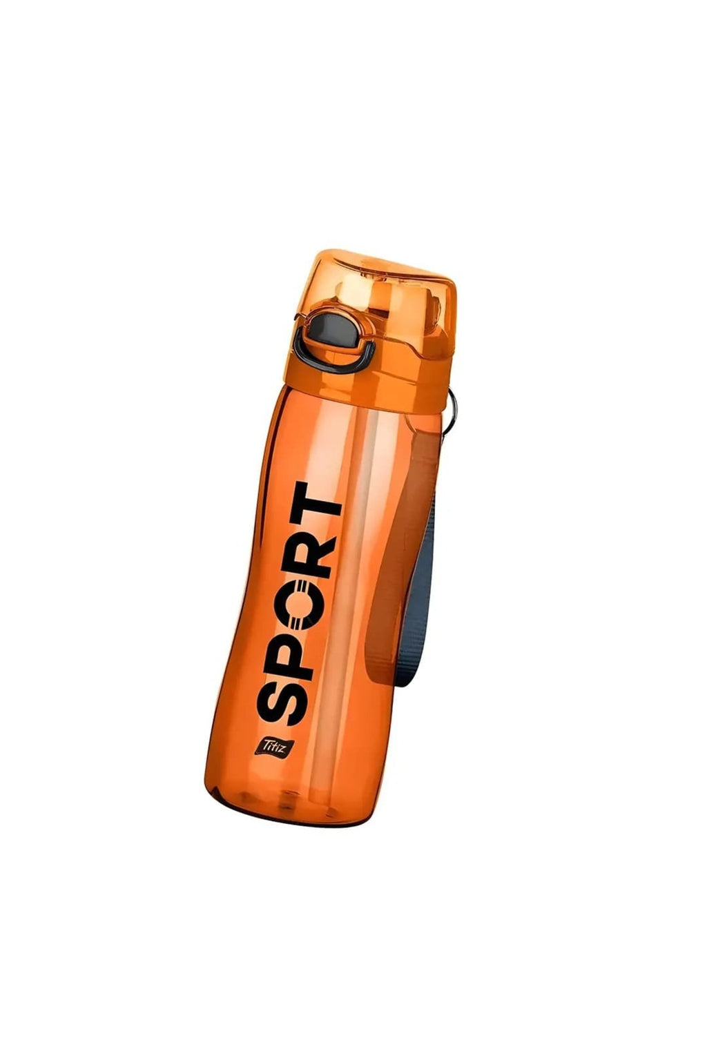 Pipetli Sporcu Okul Su Matarası - 750 ml - Suluk PP - Turuncu