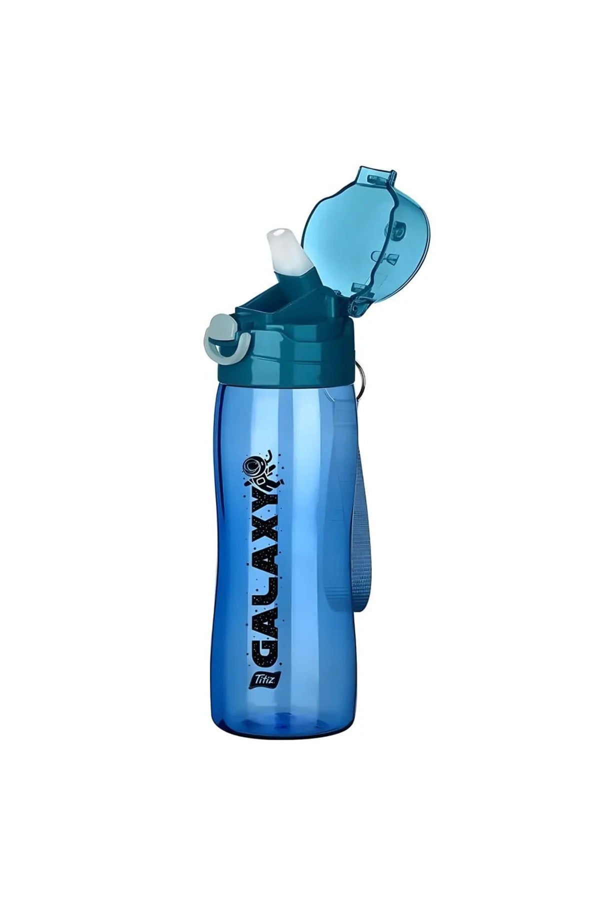 Pipetli Sporcu Okul Su Matarası - 750 ml - Suluk PP - Mavi