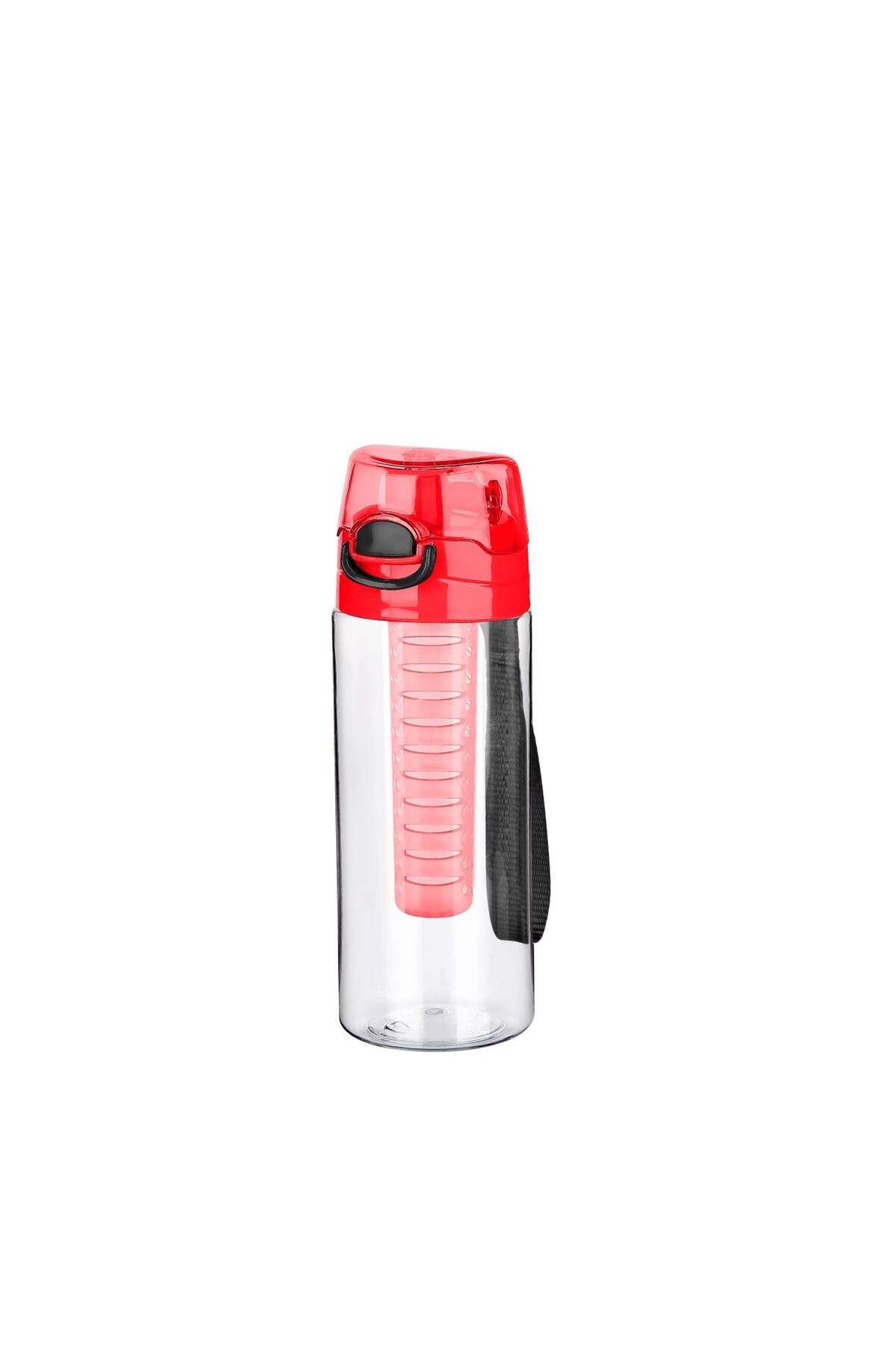 Filtreli Detox Kilitli Kapak Polikarbon Suluk Matara 500 ml - Kırmızı