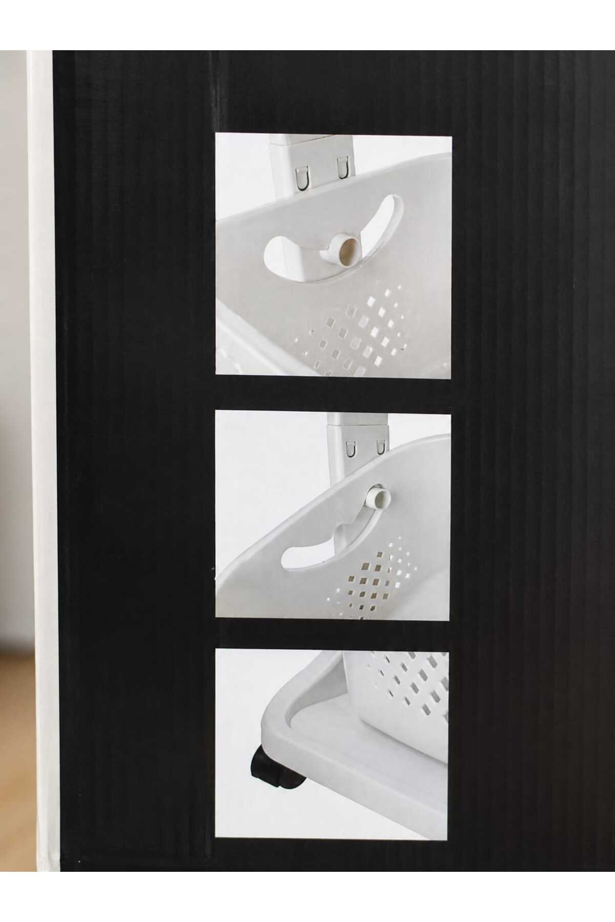 3+1 katlı Sepetli Organizer/Oyuncak Sepeti/Sebzelik/Düzenleyici - Beyaz