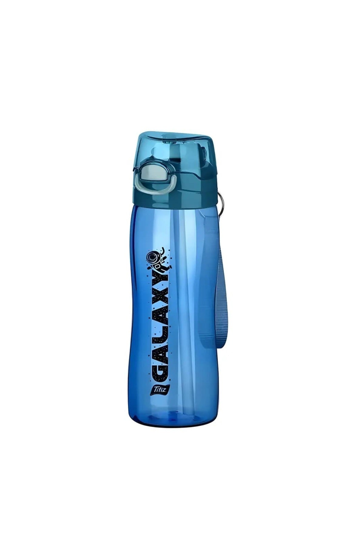 Pipetli Sporcu Okul Su Matarası - 750 ml - Suluk PP - Mavi